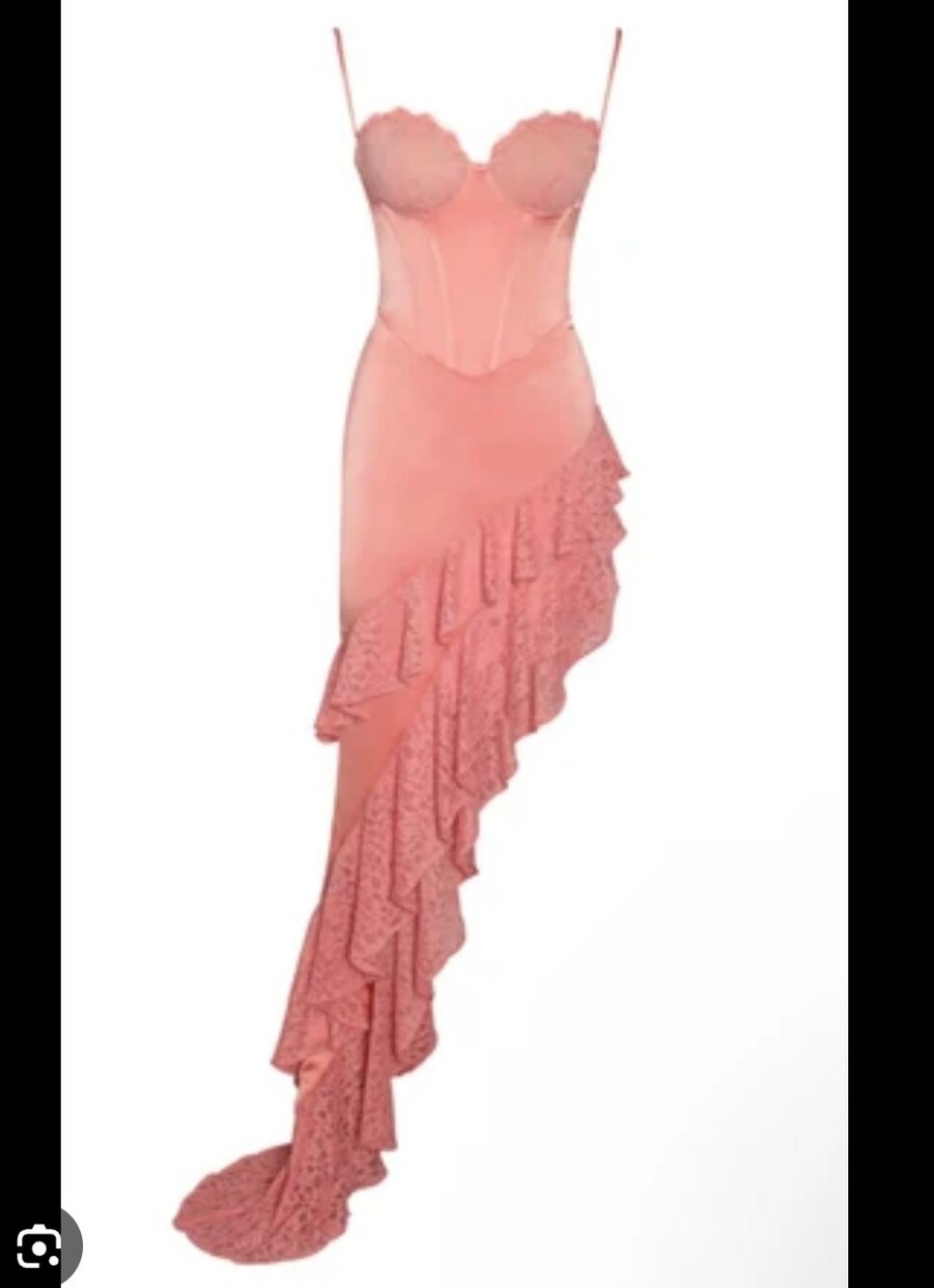 #830 ZAIRA CORAL SATIN DRESS XS